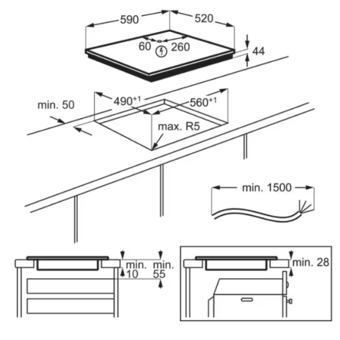Варочная панель Electrolux EIV63443CT - 4