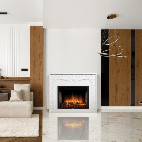 Каминокомплект:Очаг Electrolux EFP/P-3020LS с порталом Vivo 30 белый - 4