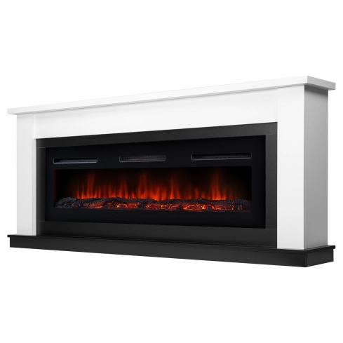 Каминокомплект:Очаг Electrolux Infinity EFP/P-1600ULS, портал Canto Long белый, черный - 2