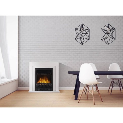 Каминокомплект:Очаг Electrolux EFP/P-1020LS, портал Simple Classic белый мрамор - 3