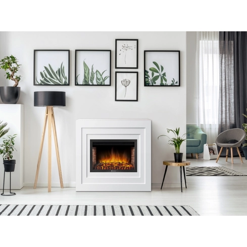 Каминокомплект:Очаг Electrolux EFP/P-2520LS с порталом Cubo 25 белый - 3