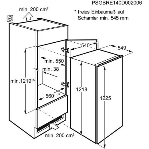 Встраиваемый холодильник Electrolux LRB3AF12S - 4